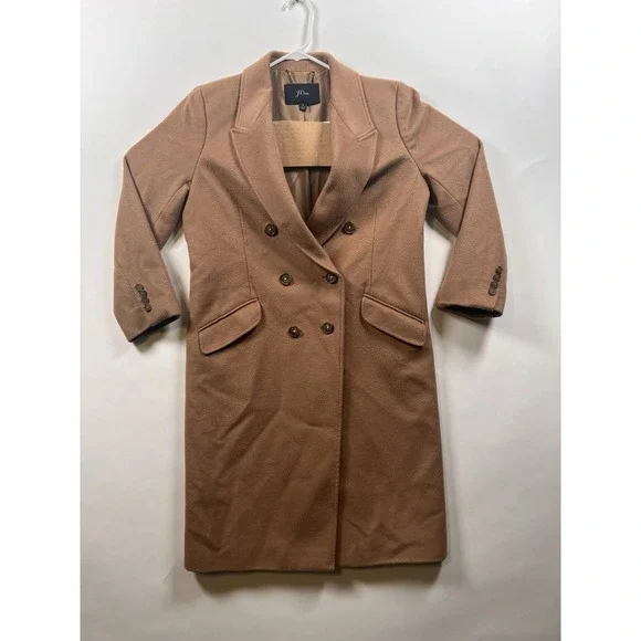 J Crew Coat Womens 8P Petite Italian Wool Cashmere - Picture 1 of 13